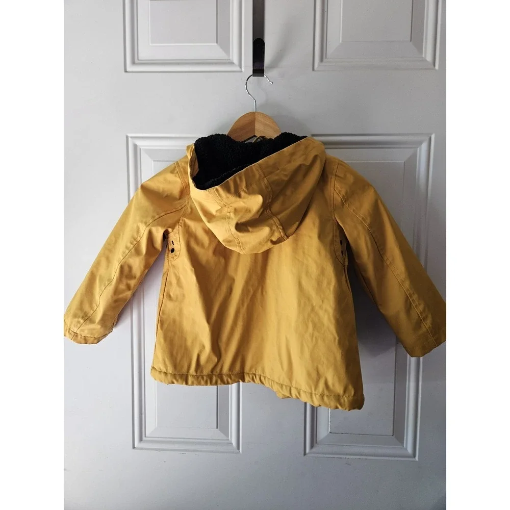 Urban Republic Toddler 3T Mustard Yellow‎ Hooded Sherpa Lined Jacket Coat